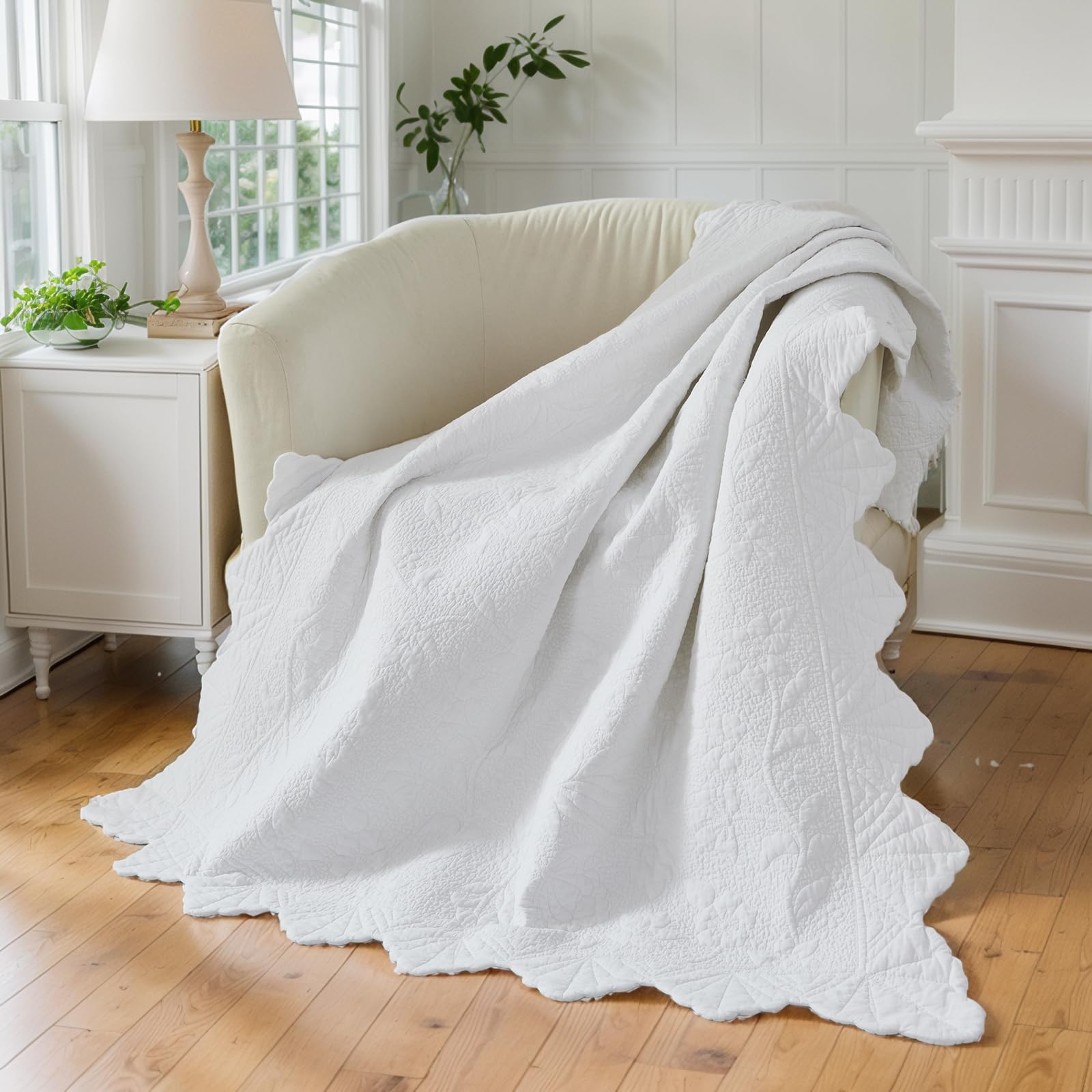 Amazon.com: Brandream Premium Cotton Quilted Throw Blanket 47x60